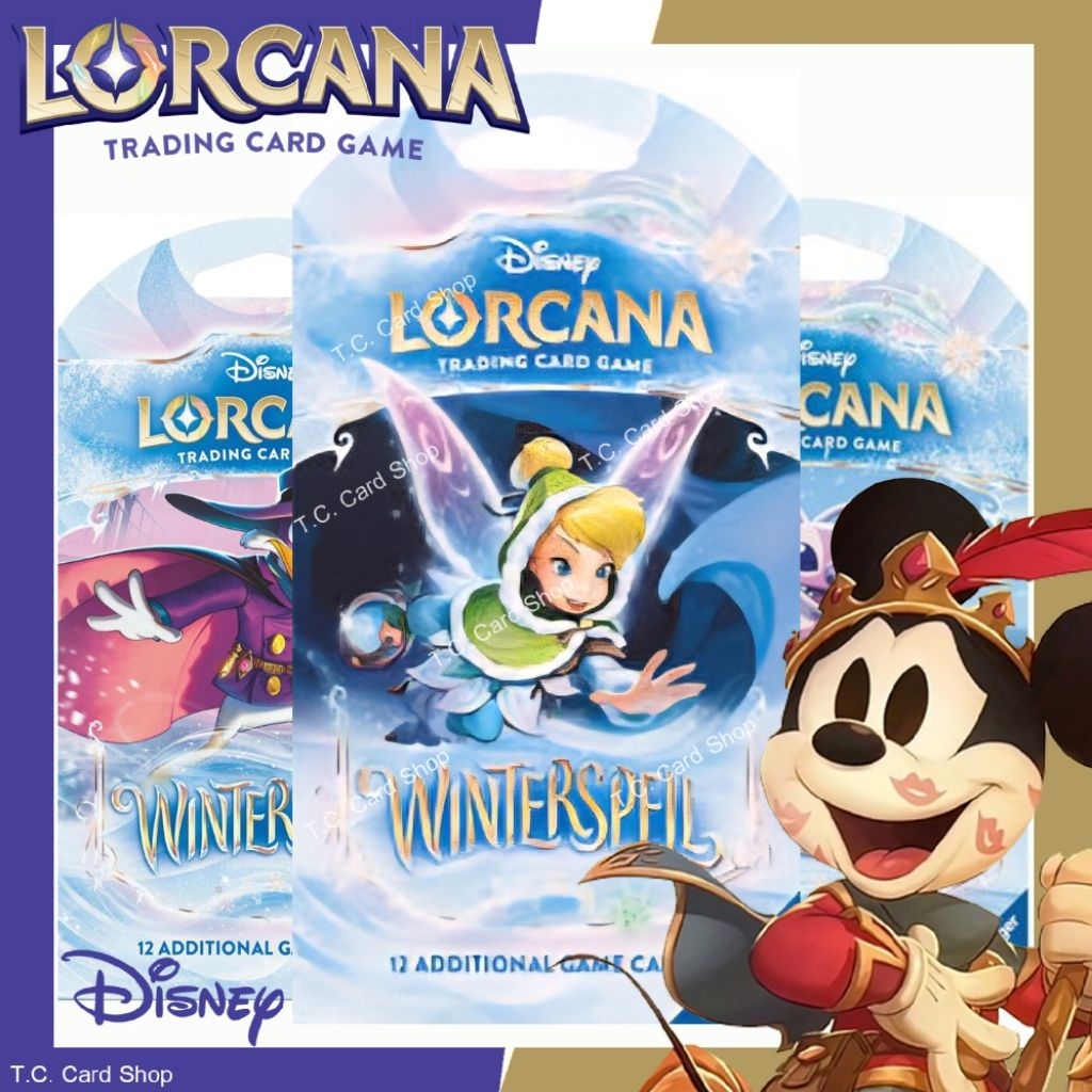 Disney Lorcana Sleeved Booster Pack ซองแยก (สลิปแพ็คเกจ) EN9 EN10 EN11 (Fabled, Whisper in the Well, Winterspell) คละลาย ราคา ถูกที่สุด ดีลบีเคเค แกลเลอรีภาพที่ 4
