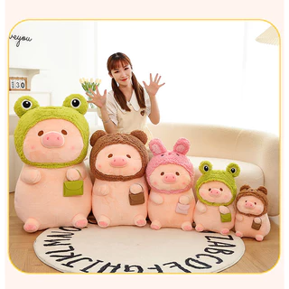 ตุ๊กตาลูกหมูปลอมตัว 35CM 40CM 50CM 60CM นุ่มนิ่มน่ารัก ของขวัญ เขียนการ์ดอวยพรวันเกิดได้