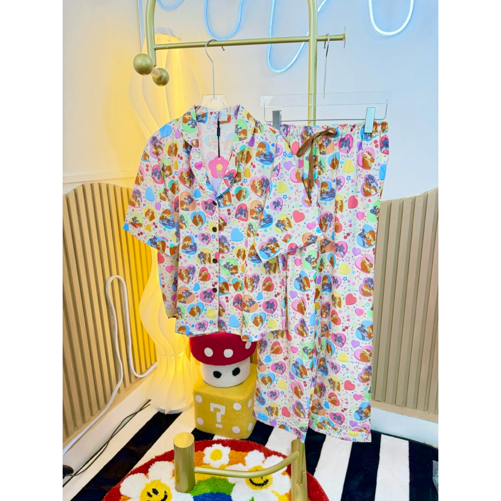 ชุดนอนแขนสั้นกางเกงขายาว WELL WEAR ใหมอิตาลีพรีเมี่ยม