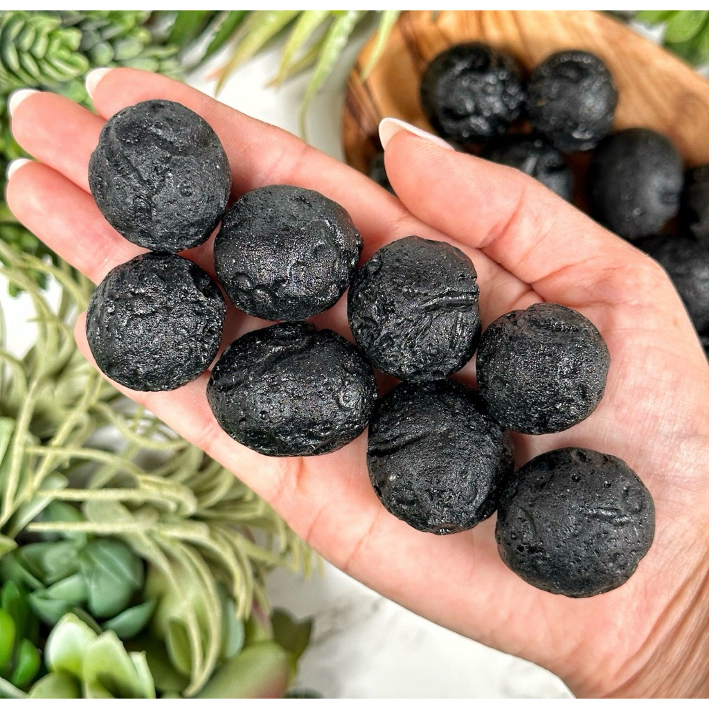 Bicolite Tektite – Intuitively Selected Rare Tektite – Natural Black Impact Glass – High Vibration C