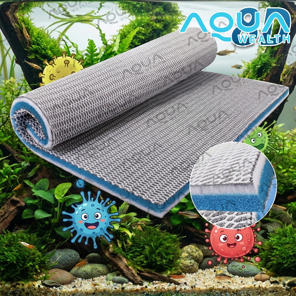 8D NANO FILTER (ใยกรองนาโน8D ดักจับตะกอน สลายของเสีย ลดกลิ่น เป็นที่อาศัยแบคทีเรีย)