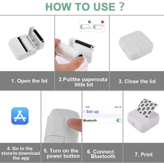 [เมนูไทย] MduduSmart เครื่องปริ้นพกพา เครื่องปริ้นสติ๊กเกอร์ ไร้หมึก พิมพ์ที่อยู่ ไฟล์ ป้าย บาร์โค้ด ฉลาก ฟรี1ม้วน