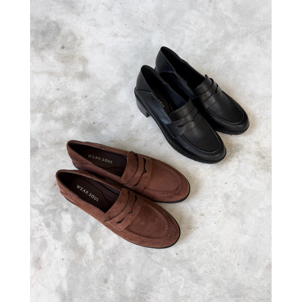 [พร้อมส่ง] WEAR.SOUL #S675-Essential Heel Loafers รองเท้าโลฟเฟอร์ ราคา ถูกที่สุด ดีลบีเคเค แกลเลอรีภาพที่ 6