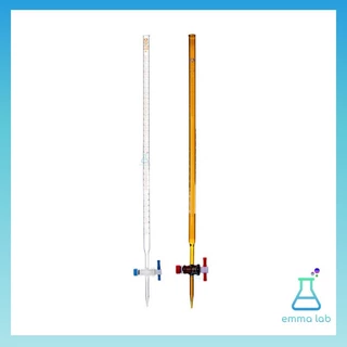 บิวเรตต์ บิวเรต แก้ว ก๊อกเทฟล่อน 25, 50 มิลลิลิตร Burette PTFE 25 ml. and 50 ml