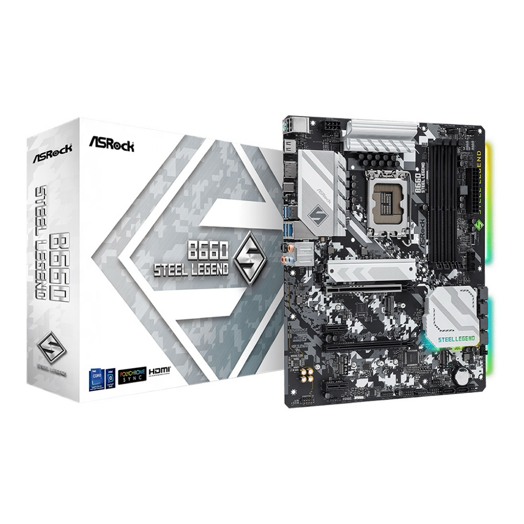 MAINBOARD (เมนบอร์ด) 1700 ASROCK B660 STEEL LEGEND (DDR4) พร้อมส่ง
