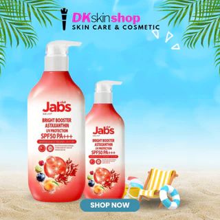 แจ๊บส์ ไบร์ท บูสเตอร์ แอสตาแซนธิน ยูวี โพรเทคชั่น JABS BRIGHT BOOSTER ASTAXANTHIN UV PROTECTION SPF50 PA+++ (450 ml.)
