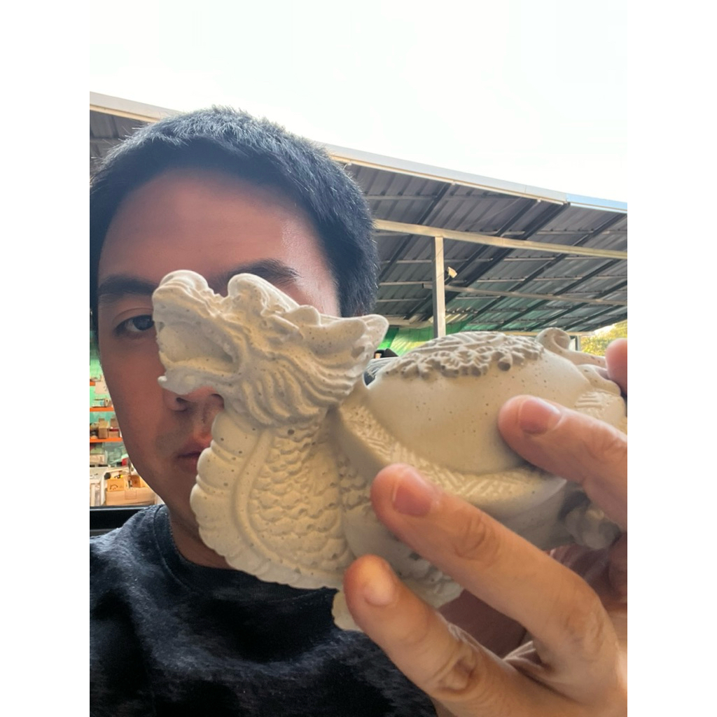ของแต่งสวนรูปปั้นปูนเต่ามังกรขนาด15x10cm