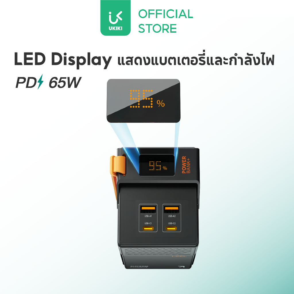 มีCCC UKIKI Powerbank 30000mAh PD65W แบตสำรองชาร์จเร็ว รูปที่ 8