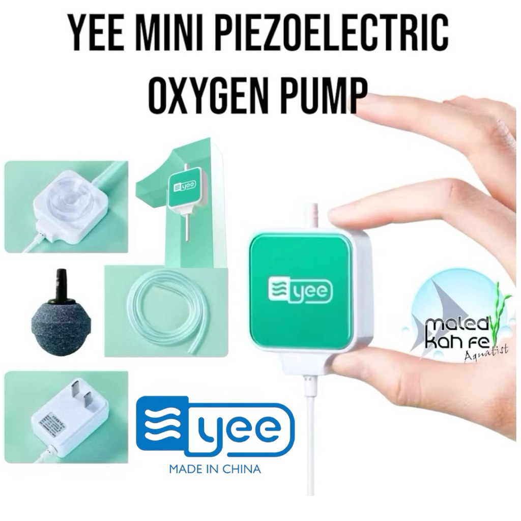 Yee oxygen aquarium air pump ปั้ม ลม ตู้ ปลา เล็ก เงียบ ชุดสาย จุกยึด ตัว หัวทราย oxygen pump silent เติมอากาศ