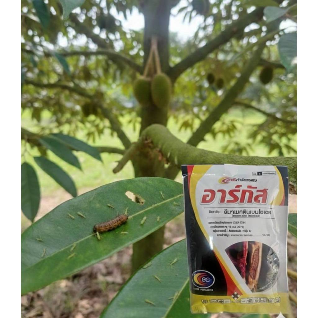 อาร์กัส อีมาเมกติเบนโซเอต 5% WG ขนาด 100กรัม ป้องกันกำจัด หนอน หนอนเจาะ หนอนกระทู้ แมลงเพลี้ย ในแปลงข้าวโพด ทุเรียน