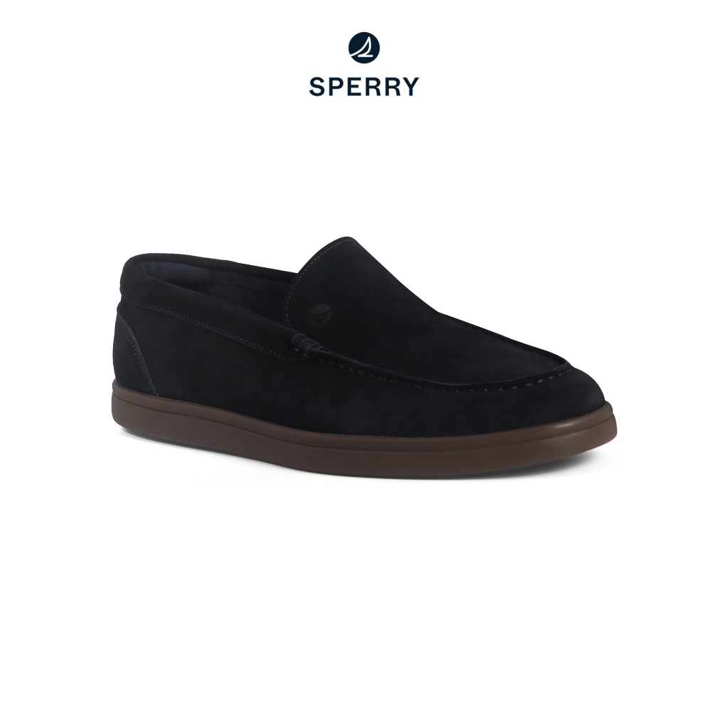 SPERRY CREW SUEDE LOAFER รองเท้าโลฟเฟอร์ ผู้ชาย สีกรม ( FLT - STF25FW3F01001 )