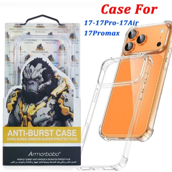 เคสใสกันกระแทก สำหรับ iPhone 17 17Air 17Pro 17Promax 16 Pro Max 15/14/13/12/11 Pro Max Plus 6Plus 7Plus 8Plus KINGKONG