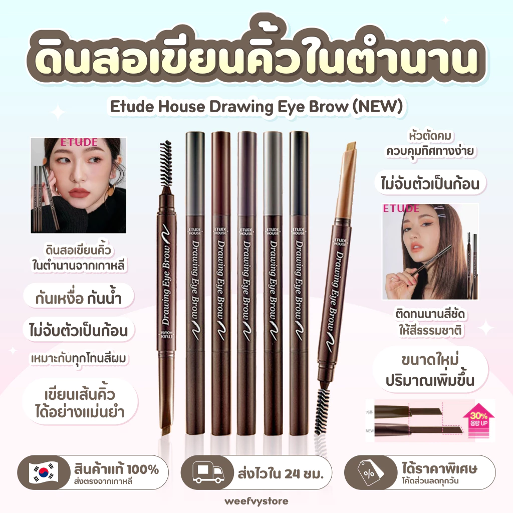 [พร้อมส่ง/ส่งไว] ♡ Etude House Drawing Eye Brow (NEW) ♡