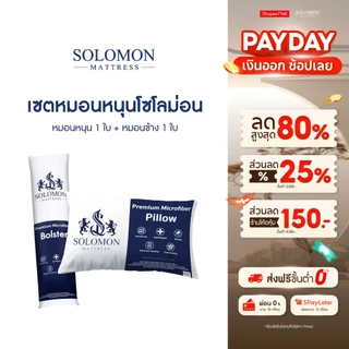 SOLOMON ชุดหมอนหนุน 1 ใบ + หมอนข้าง 1 ใบ