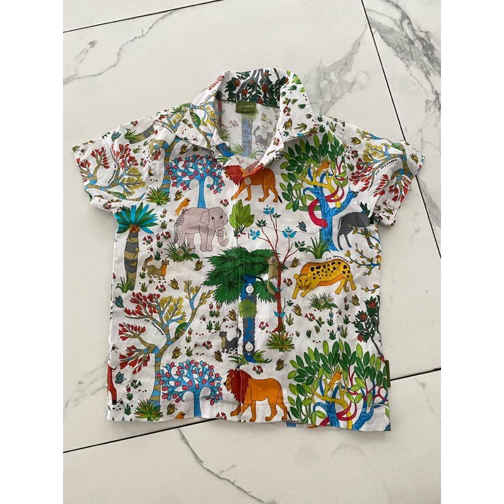 Jim Thompson Linen 100% แท้จากShop ลาย และ สีสวยมาก ๆ ซื้อมาหลายพัน ฿ สำหรับ เด็ก 4-5 ปี + - ได้ตามข