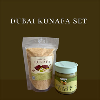 Dubai chocolate pistachio instantเซ็ตพร้อมทานคูนาฟ่าและแยมพิ…