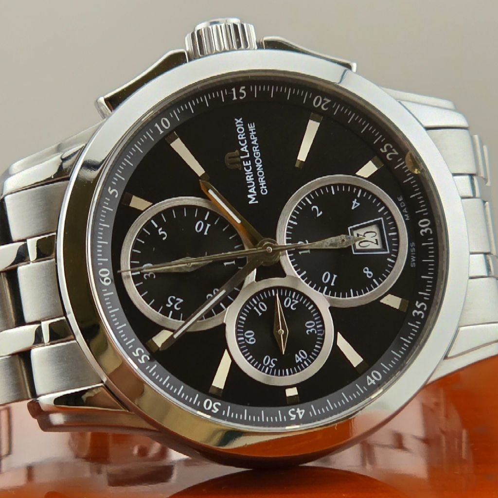 Maurice Lacroix Pontos Chronograph Pt7538/48 Black Dial
