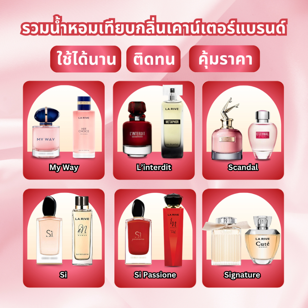 แท้พร้อมส่ง La Rive รวมน้ำหอมกลิ่นแฝด แบรนด์ดัง กลิ่นเหมือนมาก
