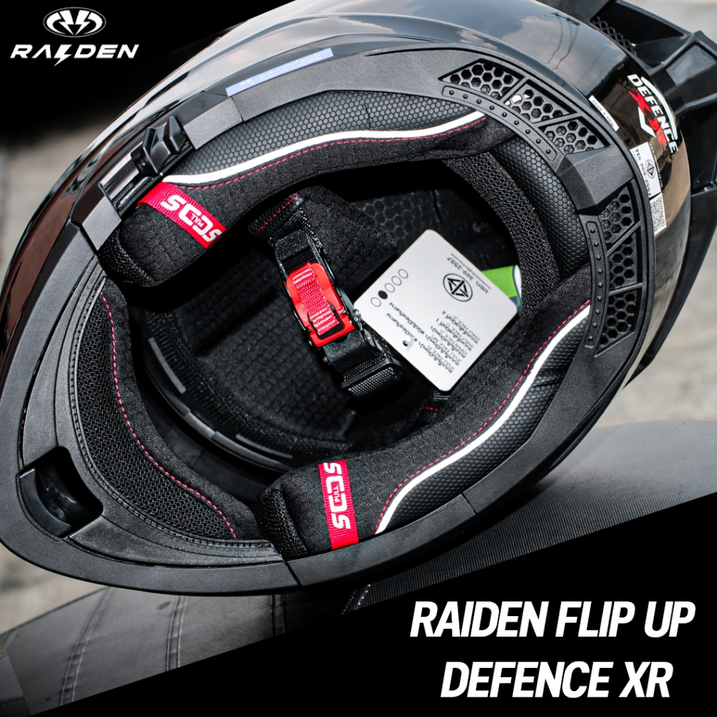 หมวกกันน็อค RAIDEN รุ่น DEFENCE XR รุ่นใหม่ 2026 ยกคาง มีแว่น2ชั้น ชิลด์หน้าเปิด-ปิดง่าย ราคา ถูกที่สุด ดีลบีเคเค แกลเลอรีภาพที่ 6