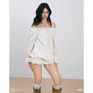 MELT.INMOMENTS Cece Top ชุดเดรสปาดไหล่แขนยาว (พร้อมส่ง)