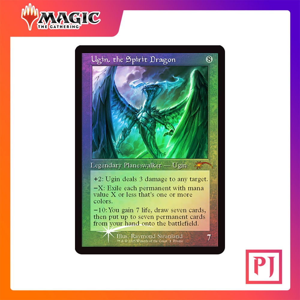 [MTG] Ugin, the Spirit Dragon (Festival) (Retro) [PRM] [CLEAR] [MYTHIC] [FOIL] [ENG] (การ์ดเมจิค / M