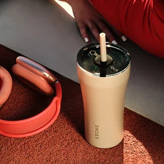 Sttoke Melbourne - Leakproof Straw Cup 20oz แก้วเก็บความเย็น พร้อมหลอด แก้วน้ำเคลือบเซรามิก