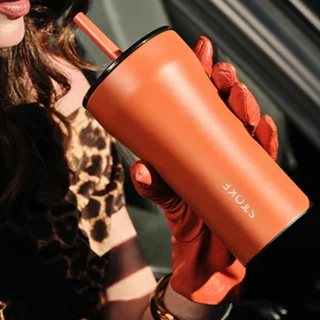 Sttoke Melbourne - Leakproof Straw Cup 20oz แก้วเก็บความเย็น พร้อมหลอด แก้วน้ำเคลือบเซรามิก