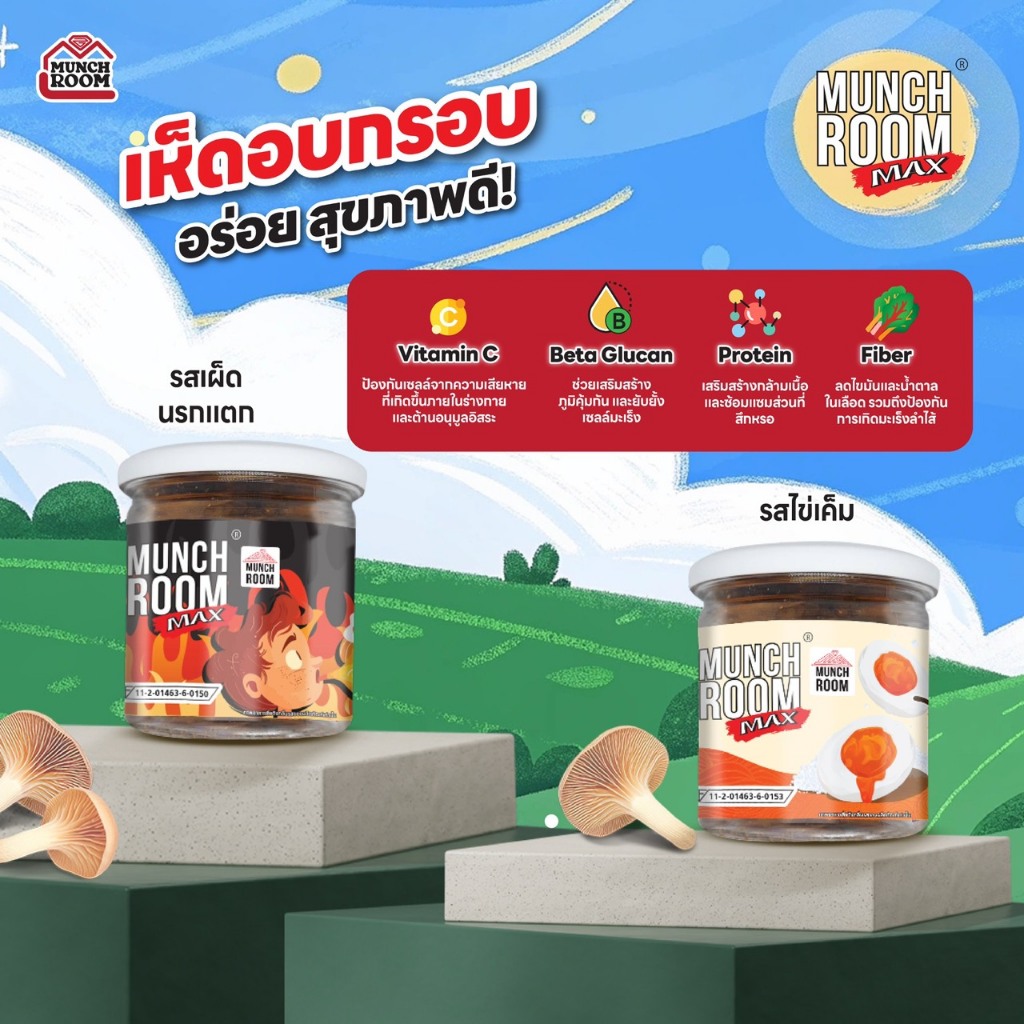 เห็ดนางฟ้ากรอบ เห็ดนางฟ้าอบกรอบ กลิ่นเห็ดธรรมชาติ ขนาด 40 กรัม อิ่ม อร่อย เข้มข้น พร้อมส่ง