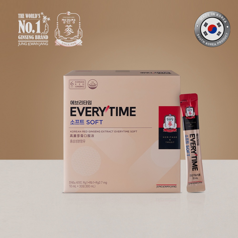 JUNG KWAN JANG Korean Red Ginseng Extract Everytime Soft  – โสมแดงชนิดพร้อมดื่ม 10มล. X 30ซอง