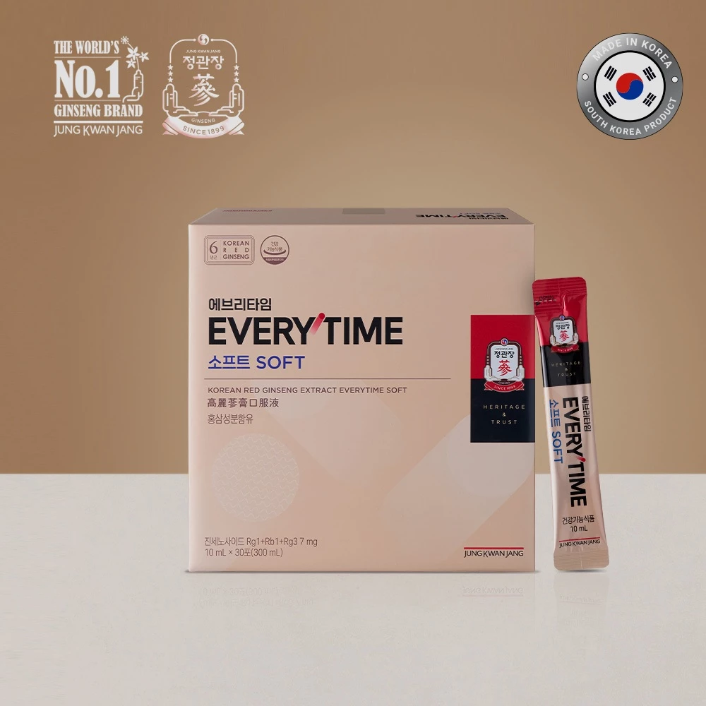 JUNG KWAN JANG Korean Red Ginseng Extract Everytime Soft – โสมแดงชนิดพร้อมดื่ม 10มล. X 30ซอง