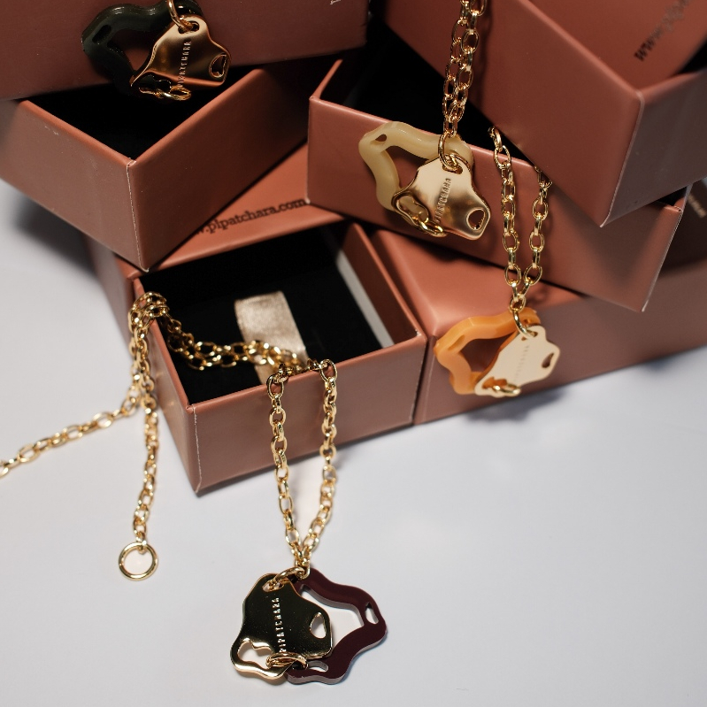 PIPATCHARA Aqua Necklace Gold (Lucent) ราคา ถูกที่สุด ดีลบีเคเค แกลเลอรีภาพที่ 3