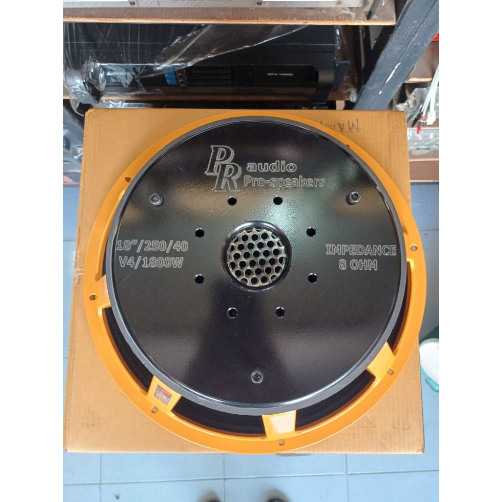 ดอกลำโพง18นิ้วโครงหล่อ PR Audio PR-18 V4 แม่เหล็ก2ก้อน 250x40 วอยซ์4นิ้ว4ชั้น 1800W