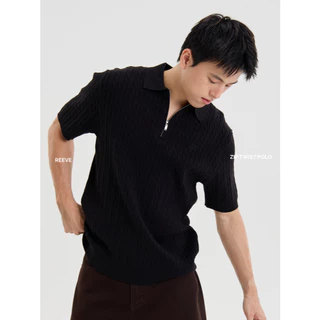 REEVE TWIST POLO - เสื้อโปโลผ้า Knit ลาย Twist