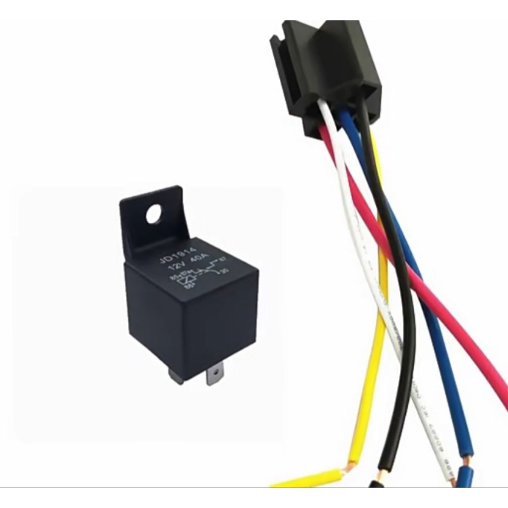 รีเลย์ รถยนต์  5ขา 12VDC.  24VDC.1NO 1NC.  NO=40A.  NC=30A 40a เฉพาะตัวรีเลย์ไม่รวมขา ในไทย