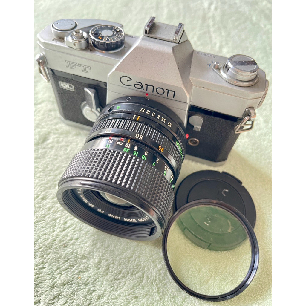 กล้องฟิล์ม Canon FT พร้อมเลนส์ Canon FD zoom 35-70mm. f3.5 มือ2 made in Japan