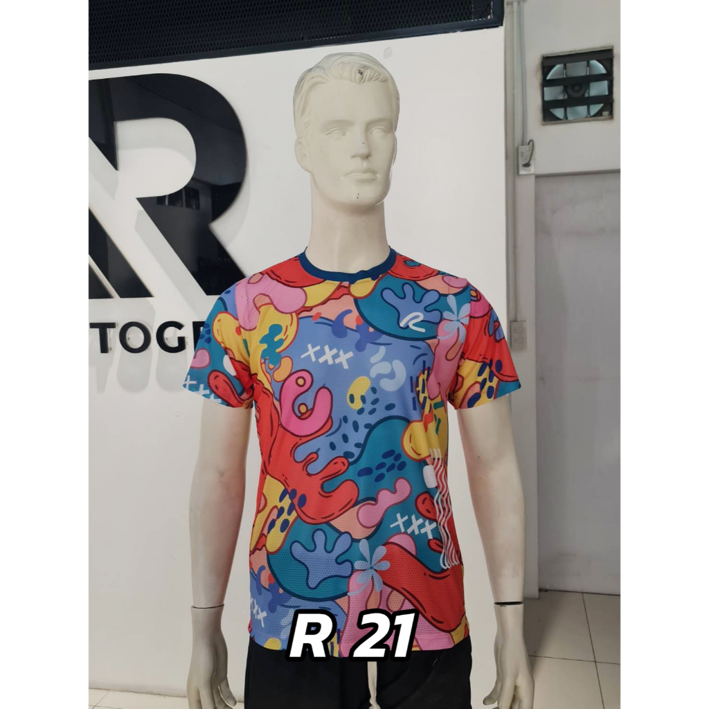 เสื้อวิ่งคอกลมแขนสั้นเนื้อผ้าRabbit25 รหัสสินค้า R21
