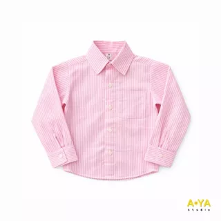 เสื้อเชิ้ตเด็กชาย 👦🏻 ผ้าออกซ์ฟอร์ด พร้อมผ้าพาดไหล่สีกรม แขนยาว 1-9 ขวบ ผลิตในไทย พร้อมส่ง 🚚 (แขนยาว)