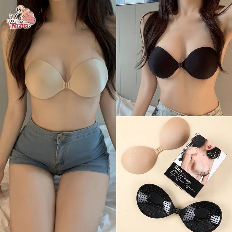 บราไร้สาย ทรงกลมตะขอหน้า อกชิด ติดทน กันน้ำ กันเหงื่อ กาวเหนียวพิเศษโดนน้ำไม่หลุดง่าย