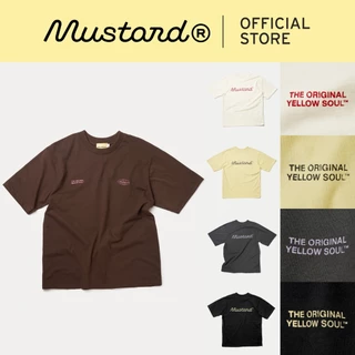 Mustard® Cracked Logo Tee | เสื้อยืดโลโก้ ผ้านุ่มพิเศษ (มีให้เลือก 5 สี)