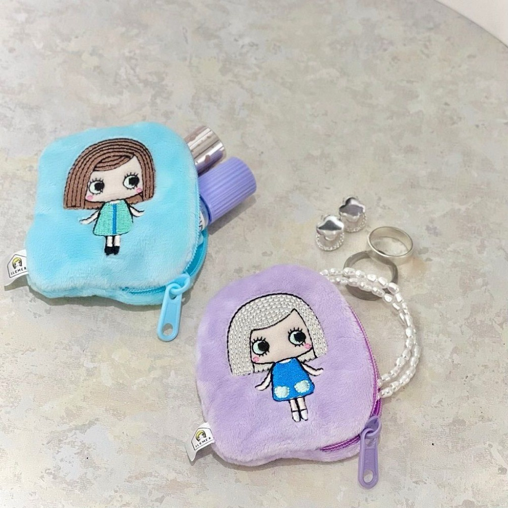 Ilemer Happy Doll Mini Applique Pouch