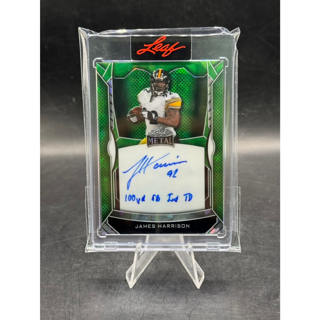 2025 Leaf Metal James Harrison 1/1 AUTO Autograph "100yd SB Int TD" Steelers