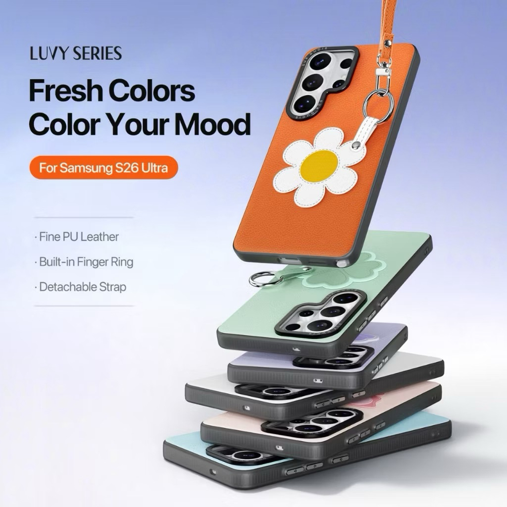 สําหรับ Samsung Galaxy S26 Ultra / 17promax เคสหนัง PU Dux Ducis LUVY Series พร้อมสายห้อยข้อมือ
