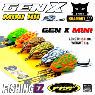 เหยื่อตกปลา เหยื่อปลอม กบยาง GEN-X MINI by FISHING EZ (ชุดตัวเบ็ด FGS V.1)