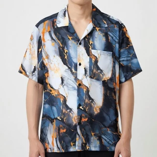 เสื้อเชิ้ตฮาวายรวมลาย ไซส์ M-3XL อก 38-52 นิ้ว ผ้าไหมอิตาลี ผ้านุ่มใส่สบาย (พร้อมส่ง)
