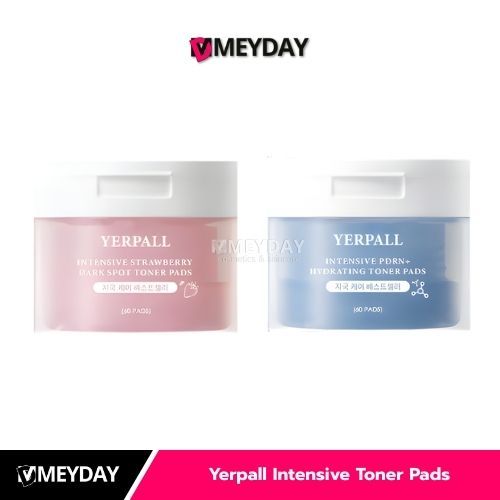 Yerpall Intensive Strawberry Dark Spot & PDRN+Hydrating Toner Pads เยอร์พอล อินเท็นซีฟ โทนเนอร์แพด 60 แผ่น