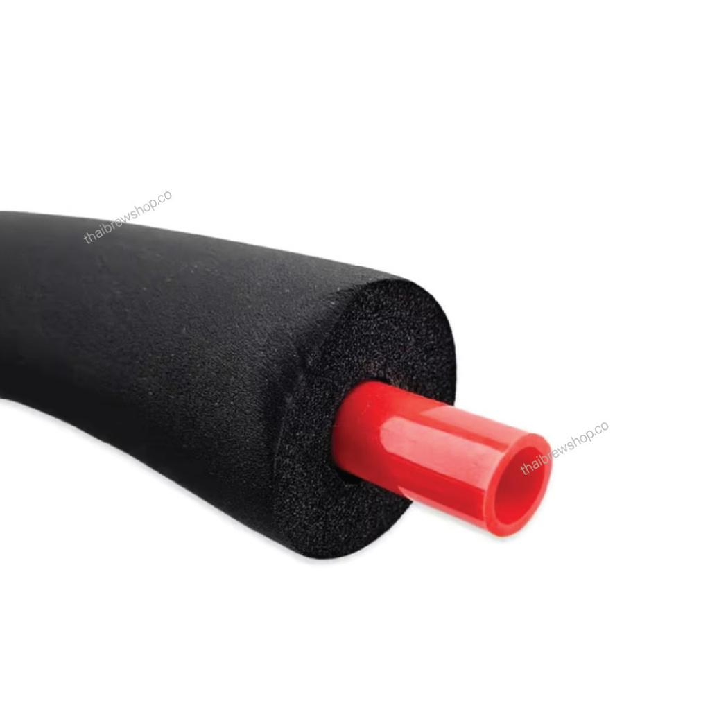 Red Insulation Hose - 2m roll x 12mm ID x 16mm OD foam