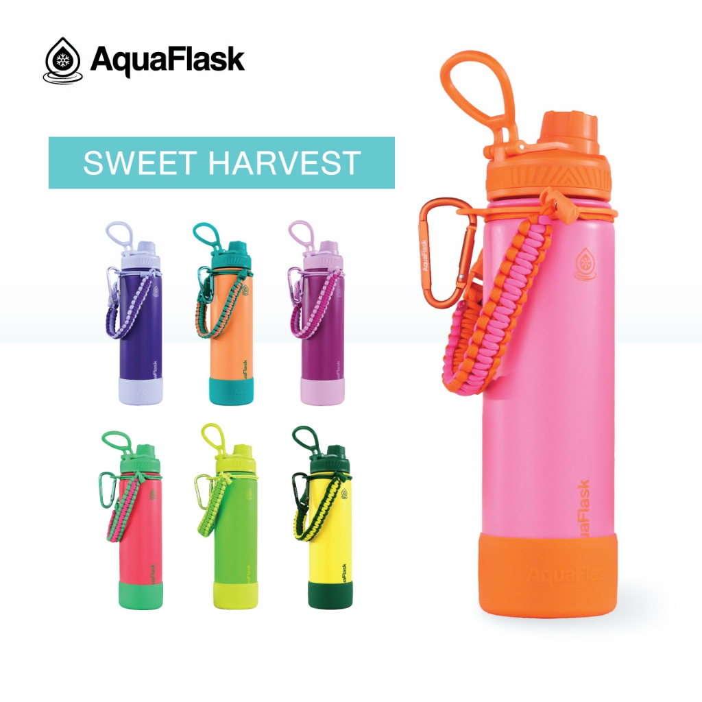 AquaFlask Sweet Harvest Limited Edition กระบอกน้ำเก็บความเย็น พร้อมสายคล้องขวดและซิลิโคลน (18/22/32/40oz)