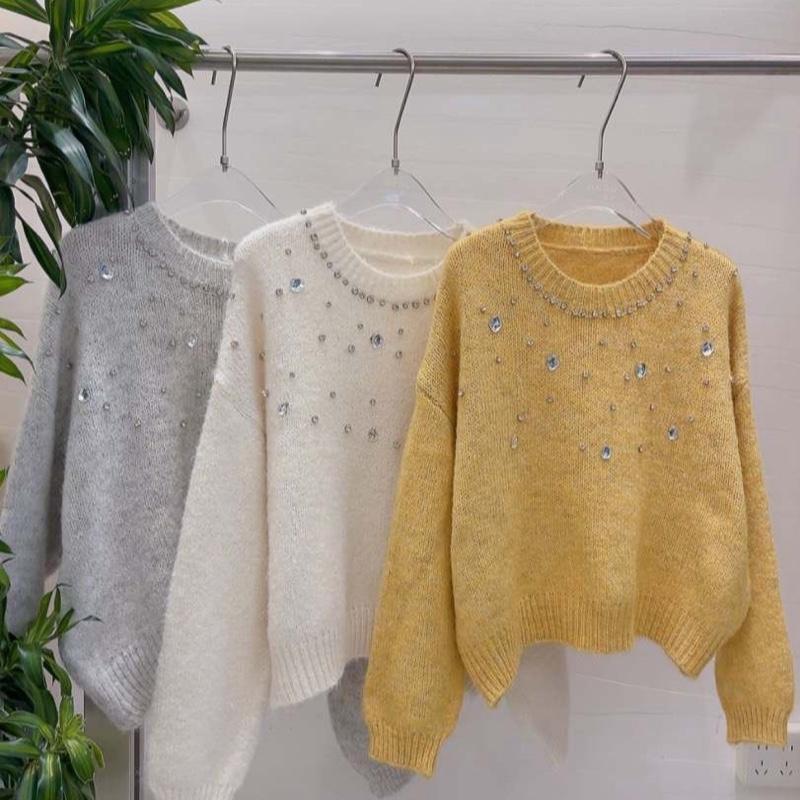 Crazy Snow เสื้อไหมพรม แขนยาว แต่งคริสตัล รุ่น Crystal Snow