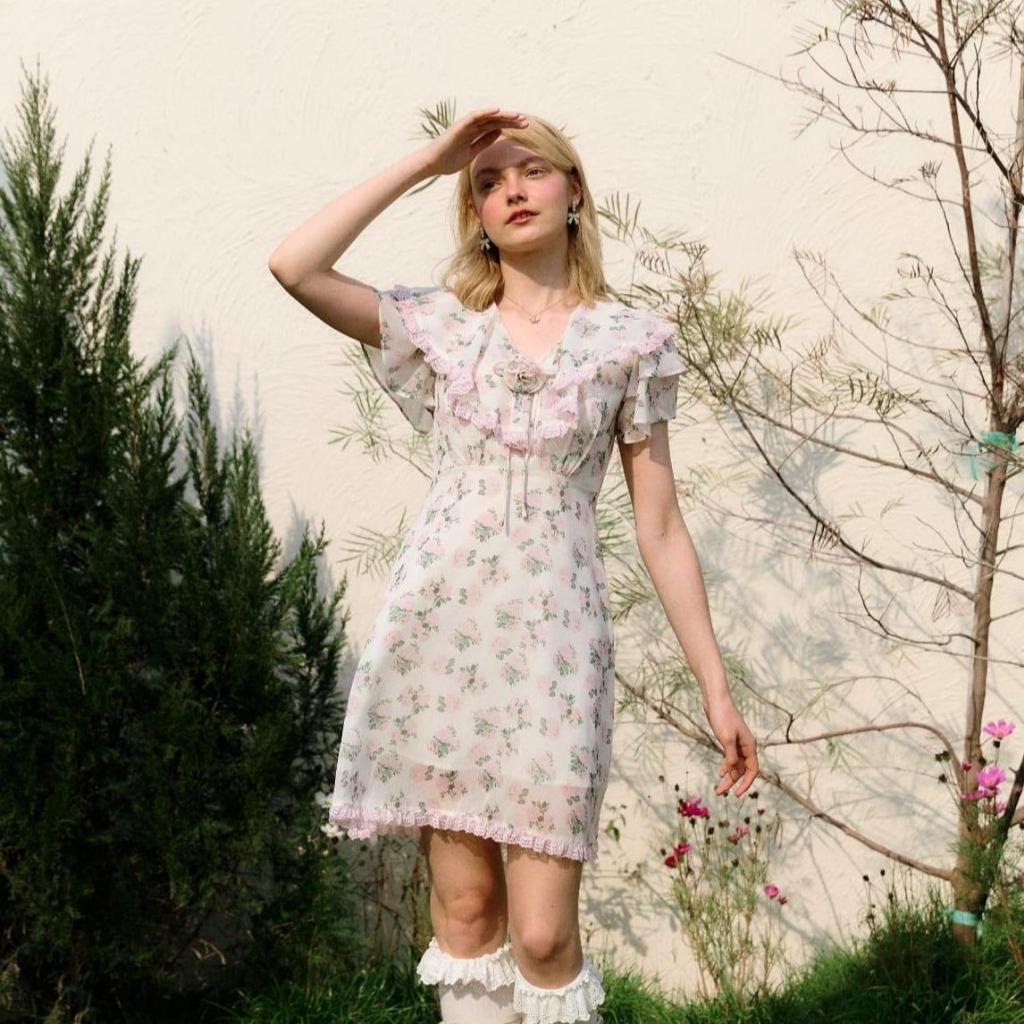 La Mignonne (XS-3XL) Chloe Chiffon Dress เดรสใส่เที่ยว