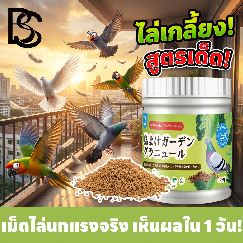 รัศมี 1000 เมตร ไม่มีนกกล้าเข้าใกล้!🐦NANA ไล่นกพิราบ ยาไล่นก ไล่นกกระจอก ที่ไล่นก นำเข้าจากญี่ปุ่น ไม่ทำร้ายนก